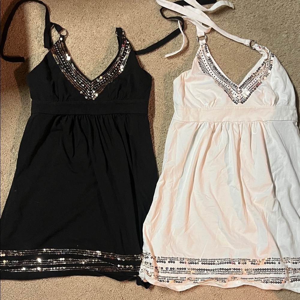 Victoria's Secret Black and White Sequin Dresses